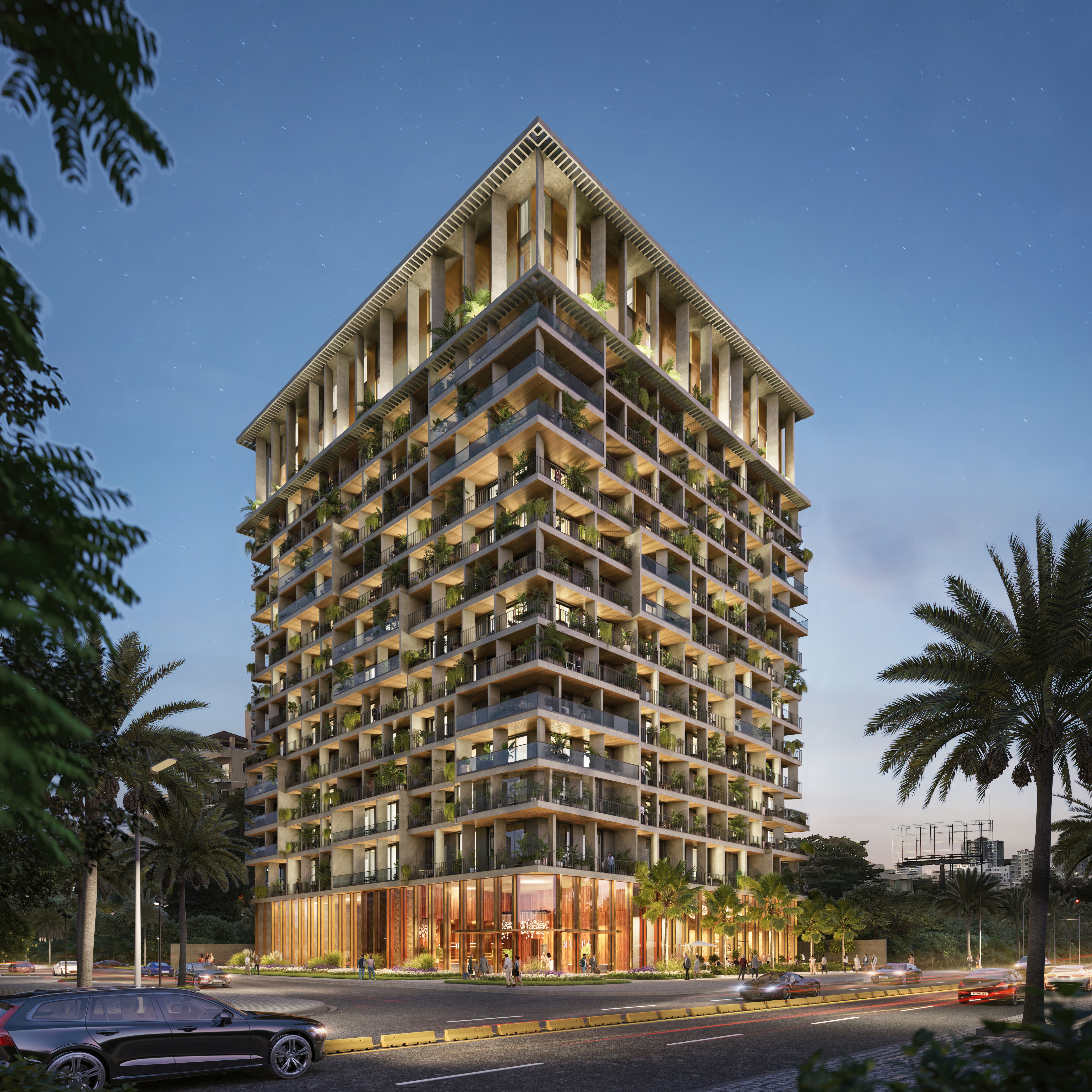 Vista aérea del complejo